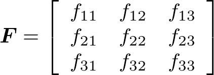 図3 フィルタとして使用する行列Fの定義