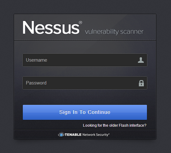 図11 Nessus管理画面へのログイン画面