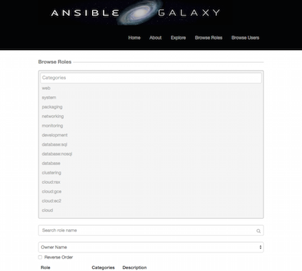 Browse Roles - Ansible Galaxy