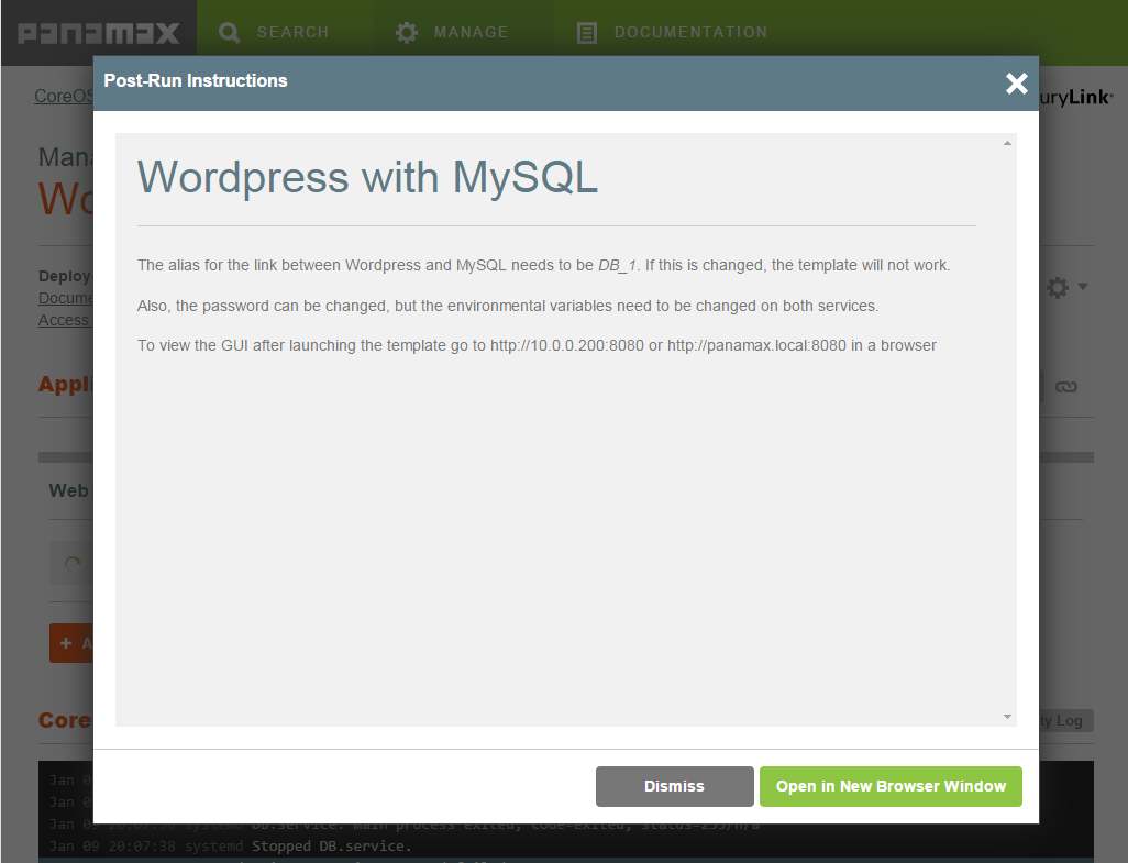 図13 「Wordpresswith MySQL」のドキュメント