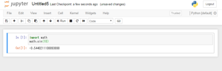 図21 Jupyter Notebookでは表示された枠内にコードを入力して実行できる