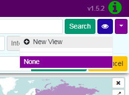 図18 「Search」ボタンの横にある目のアイコンが「View」機能を呼び出すボタンで、「New View」を選択すると登録フォームが表示される