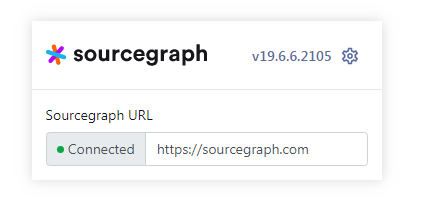 図32 デフォルトではサーバーURLとして「https://sourcegraph.com」が設定されているが、これを独自に用意したサーバーのURLに置き換えることで非公開リポジトリに対しても拡張を利用できるようになる