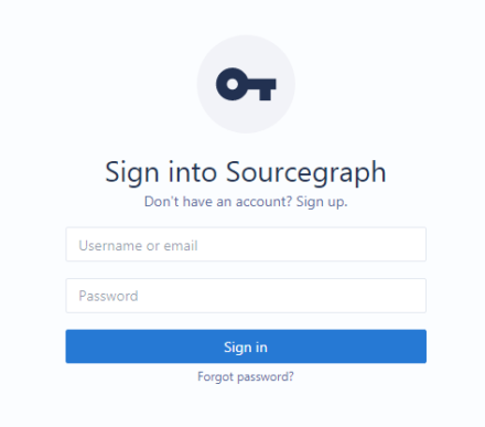 図5 Sourcegraphのサインイン画面